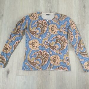 J. McLAUGHLIN Paisley Cardigan XS